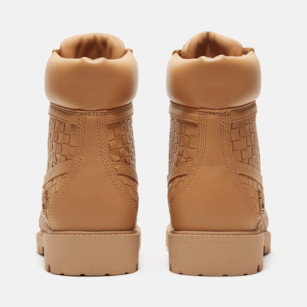 Timberland Textured Premium 6-Inch Boot Beige Full-Grain Men'S