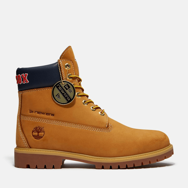 Timberland X New Era Red Sox 6-Inch Waterproof Boot Wheat Red Sox Men'S