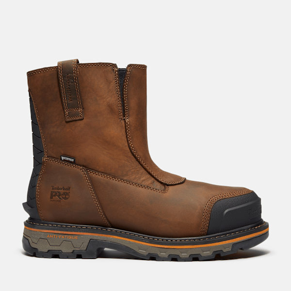 Timberland True Grit Chelsea Soft Toe Waterproof Work Boot Medium Brown Full-Grain Men'S