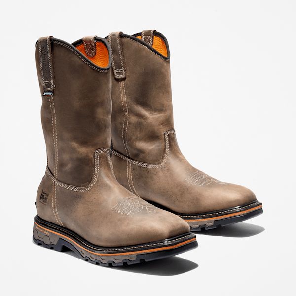 Timberland True Grit Pull On Waterproof Work Boot Turkish Coffee Men'S