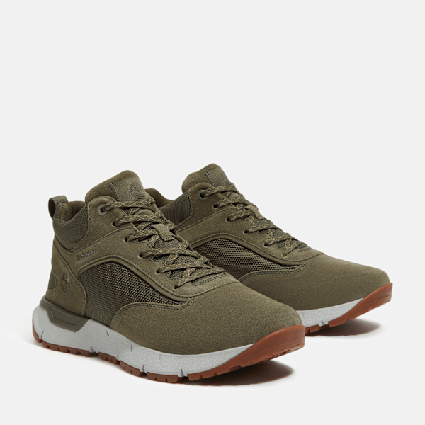 Timberland Voyager Park Mid Lace-Up Sneaker Dark Green Suede Men'S