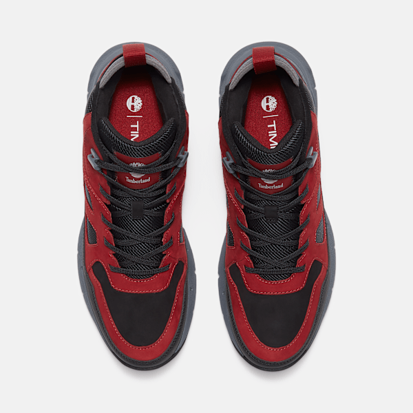 Timberland Voyager Valley Sneaker Black Nubuck/Red Men'S