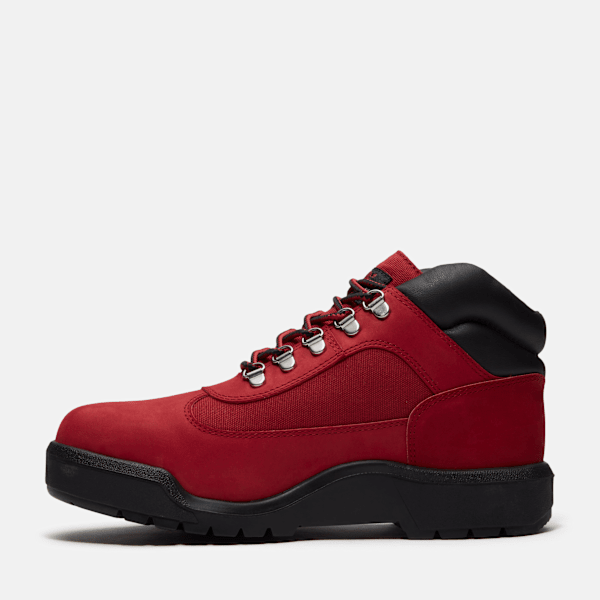 Timberland Waterproof Field Boot Dark Red Nubuck Men'S
