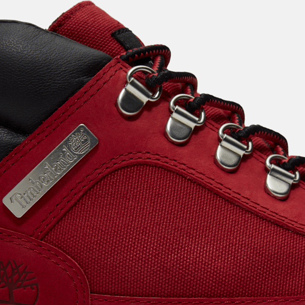 Timberland Waterproof Field Boot Dark Red Nubuck Men'S