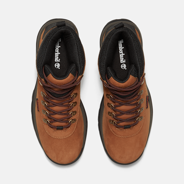 Timberland White Ledge Waterproof Hiking Boot Rust Nubuck Men'S