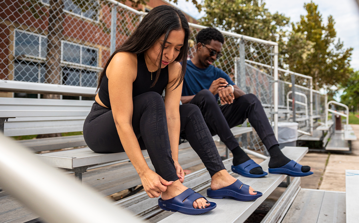 Oofos Men's Slide Navy