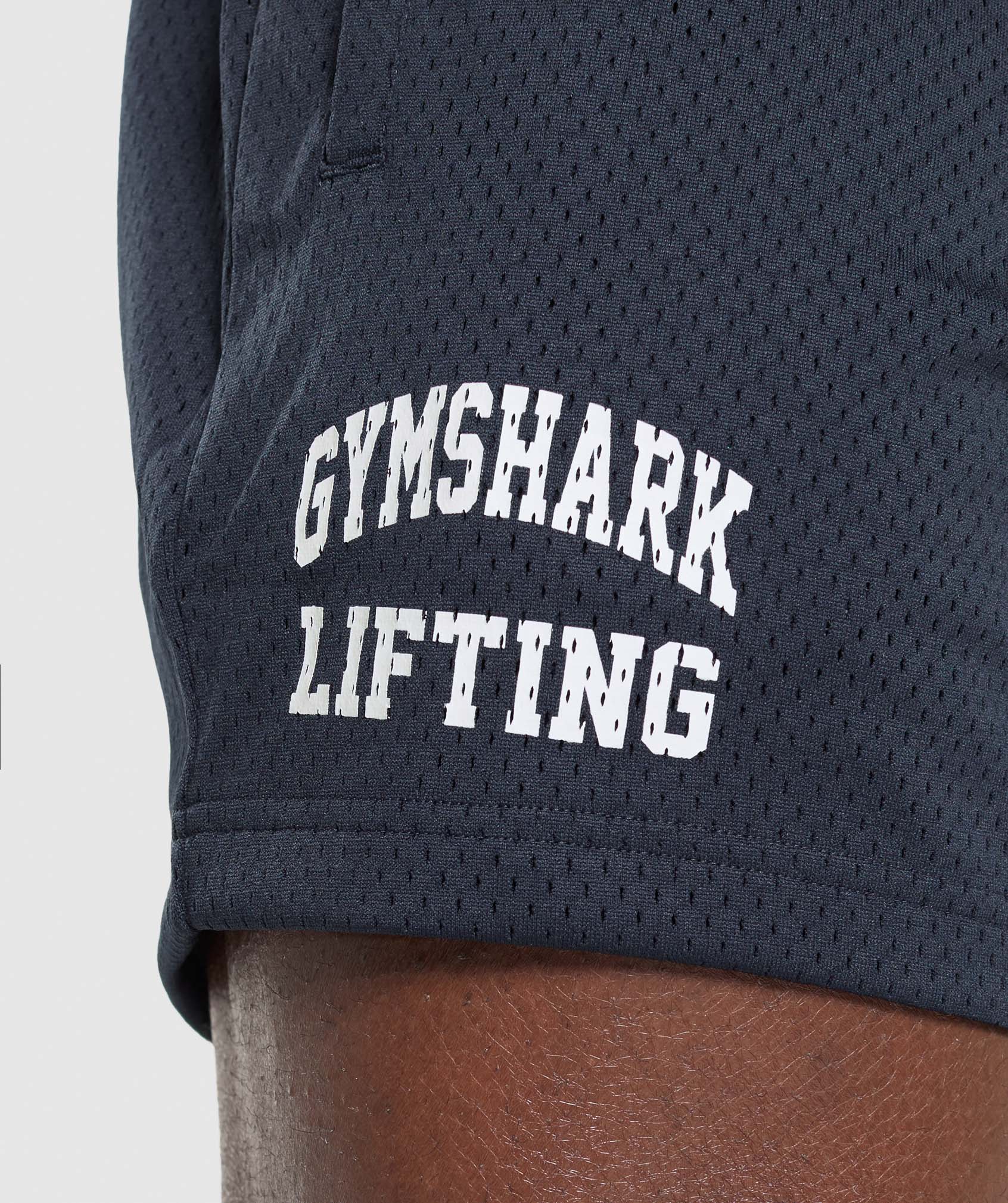 Gymshark Lifting Mesh 5" Shorts Heavy Blue