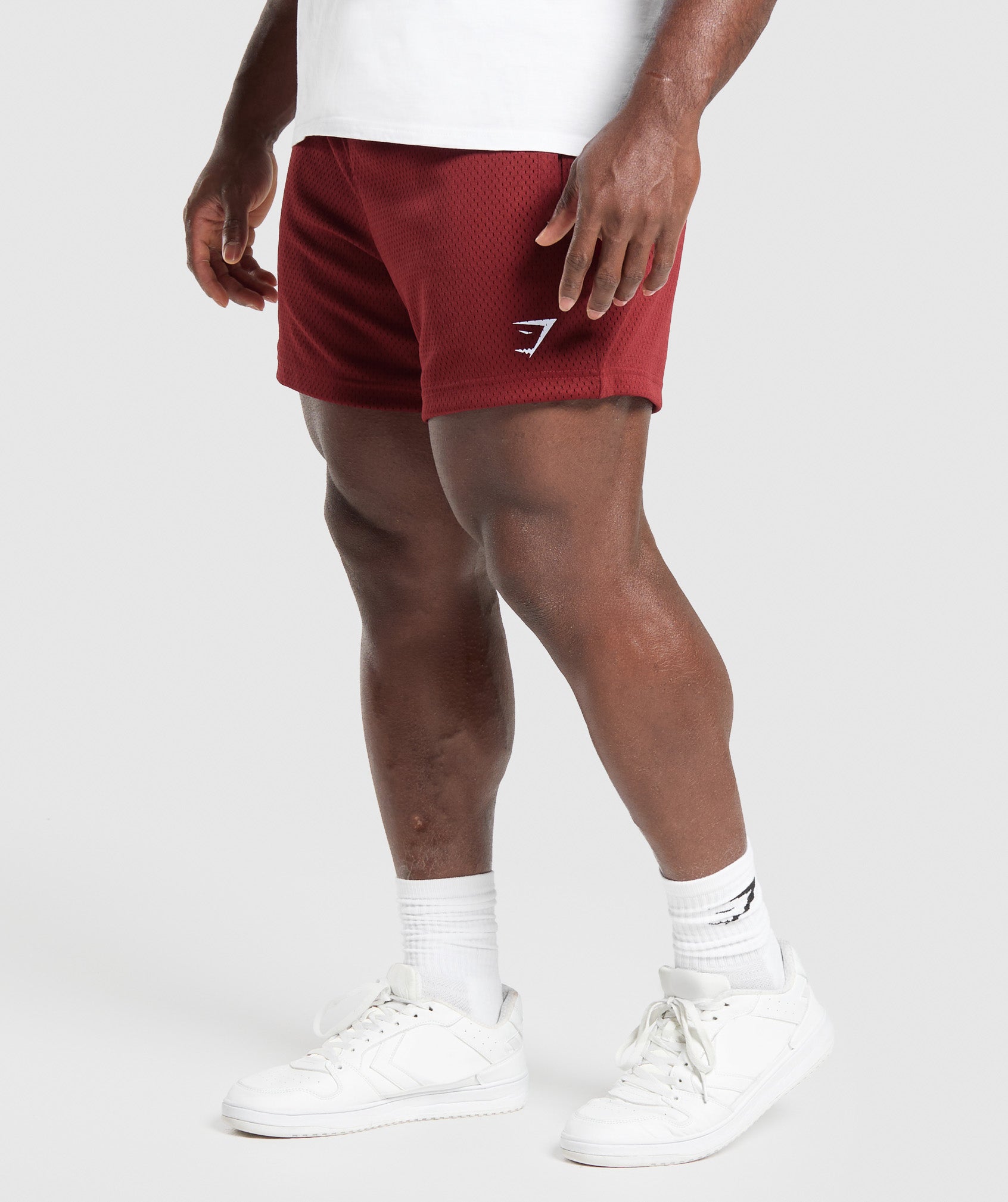 Gymshark Lifting Mesh 5" Shorts Sets Red