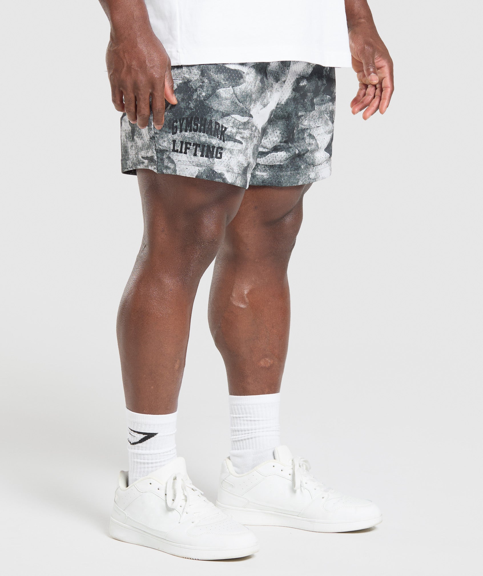 Gymshark Lifting Mesh 5" Shorts Metal Grey