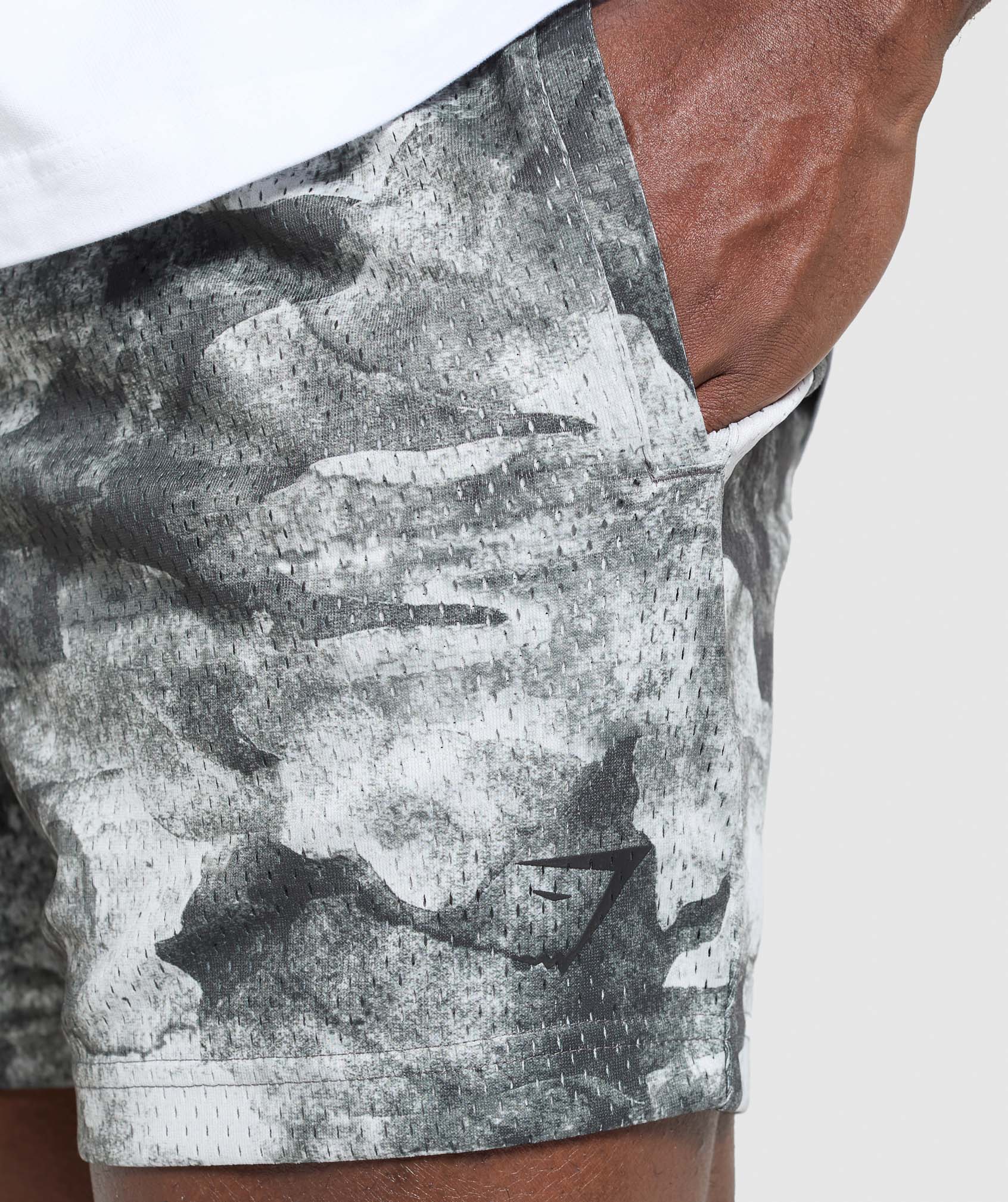 Gymshark Lifting Mesh 5" Shorts Metal Grey