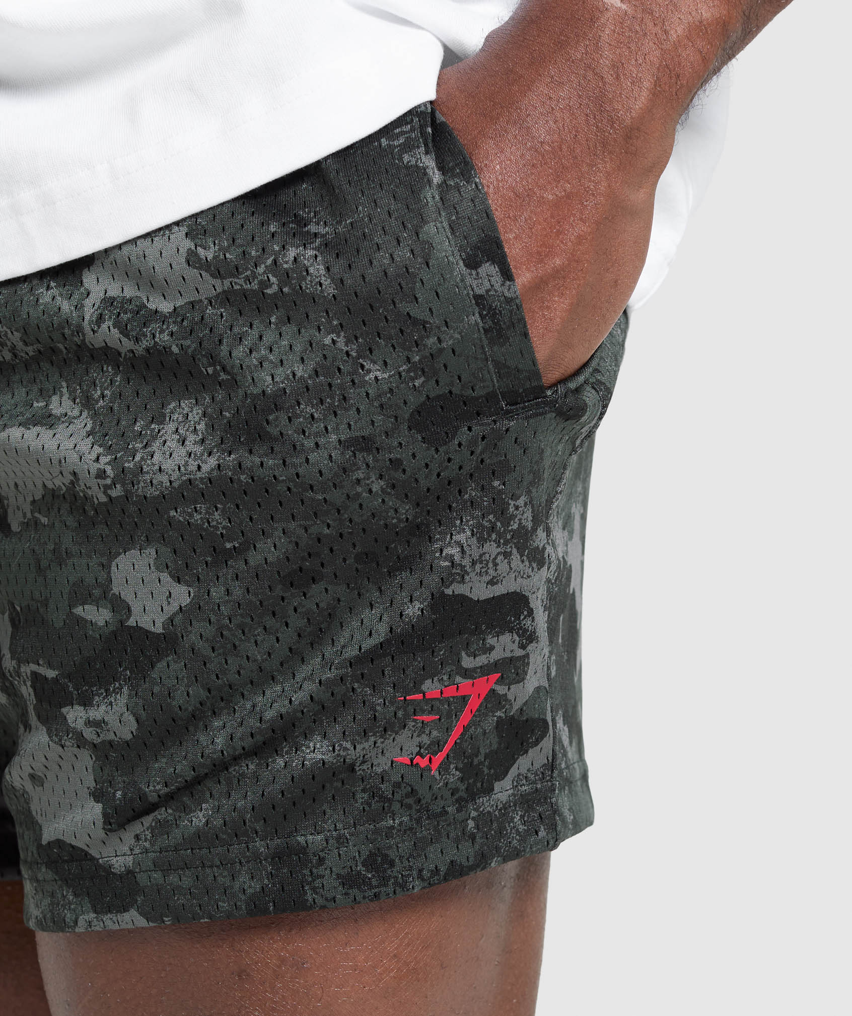 Gymshark Lifting Mesh 5" Shorts Graphite Grey