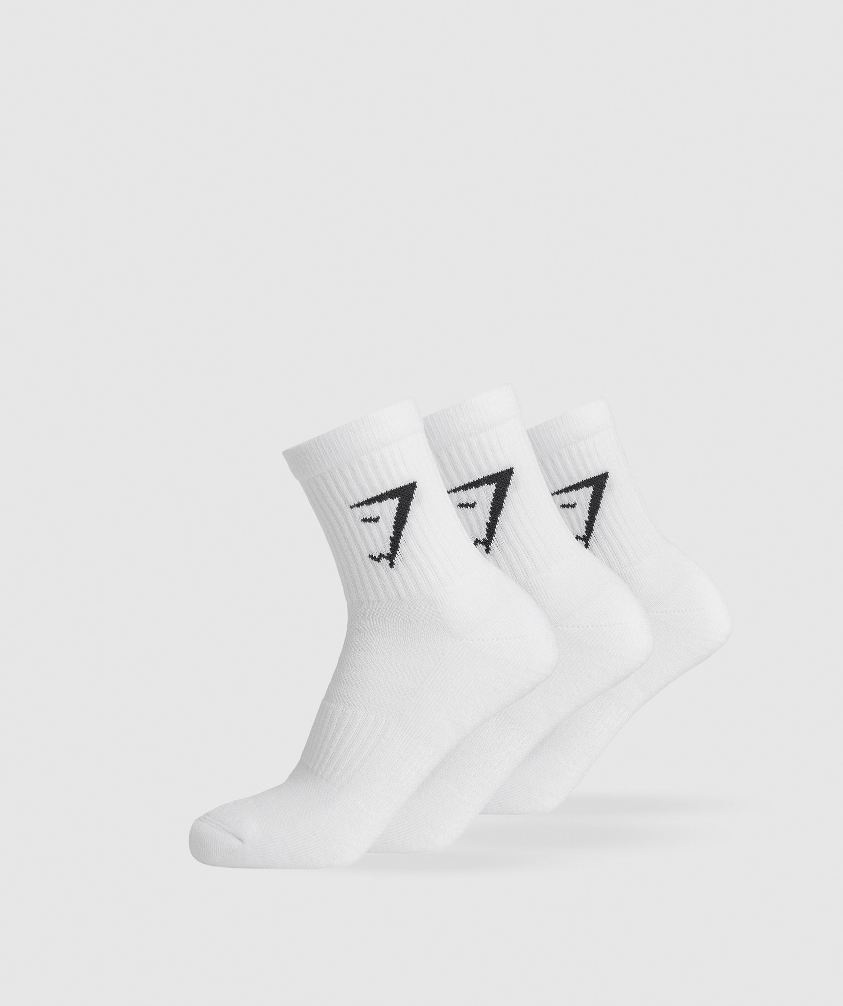 Gymshark Midi 3Pk Socks White