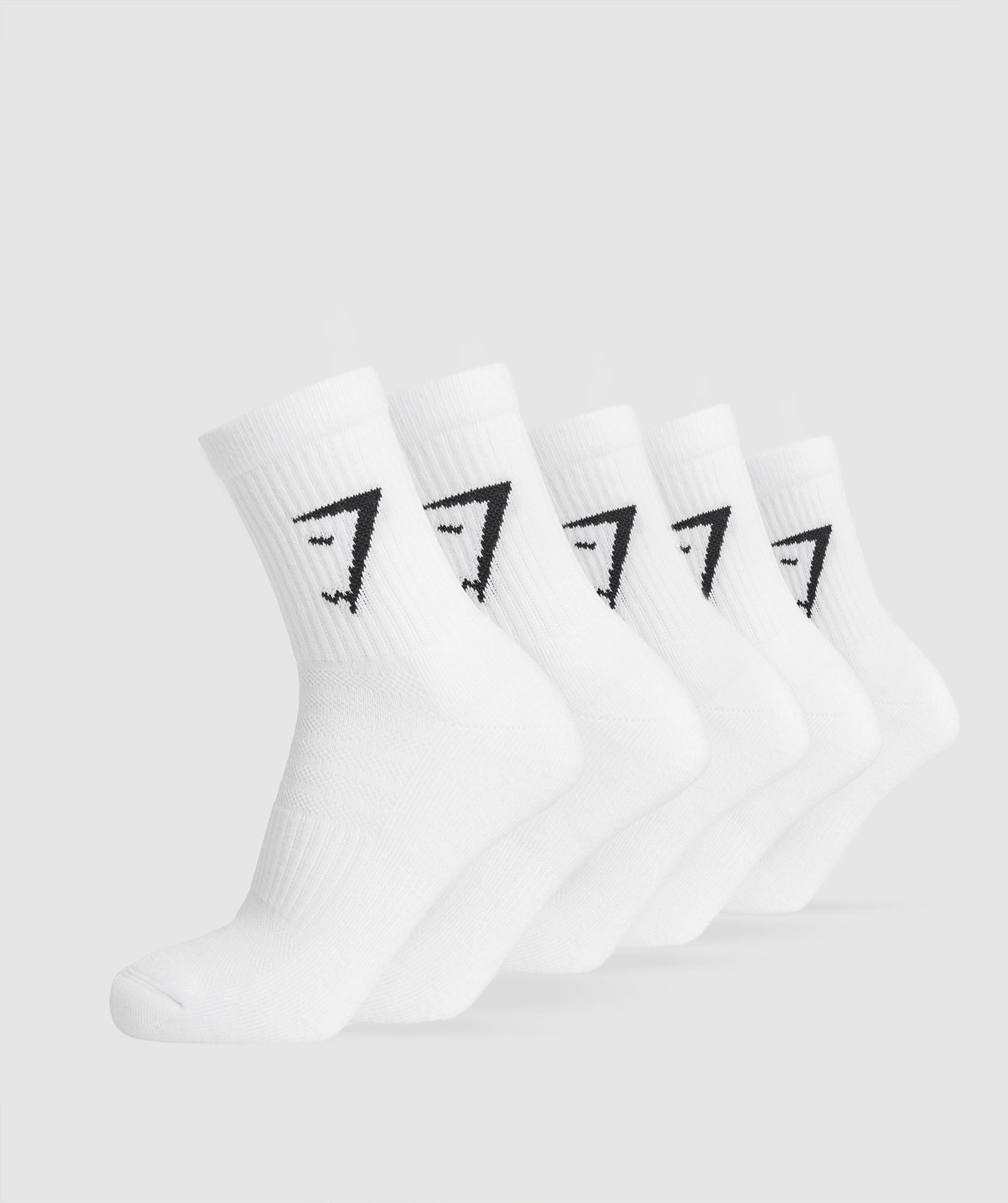 Gymshark Midi Socks 5Pk White