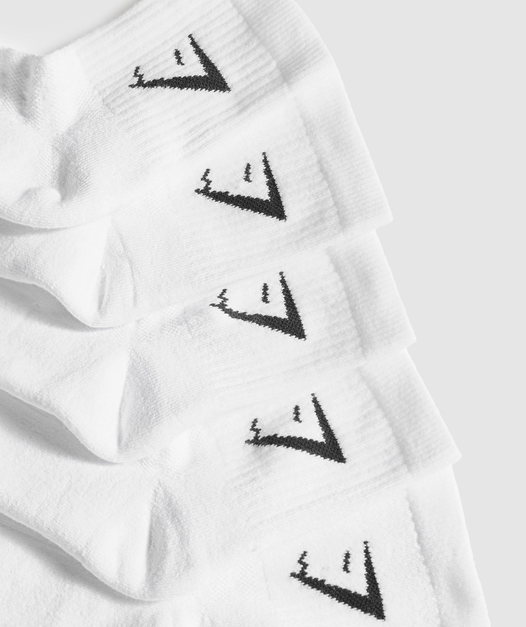 Gymshark Midi Socks 5Pk White