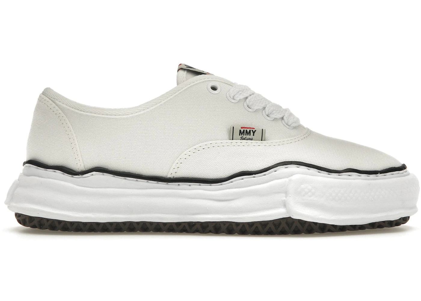 maison mihara yasuhiro baker og sole canvas low white