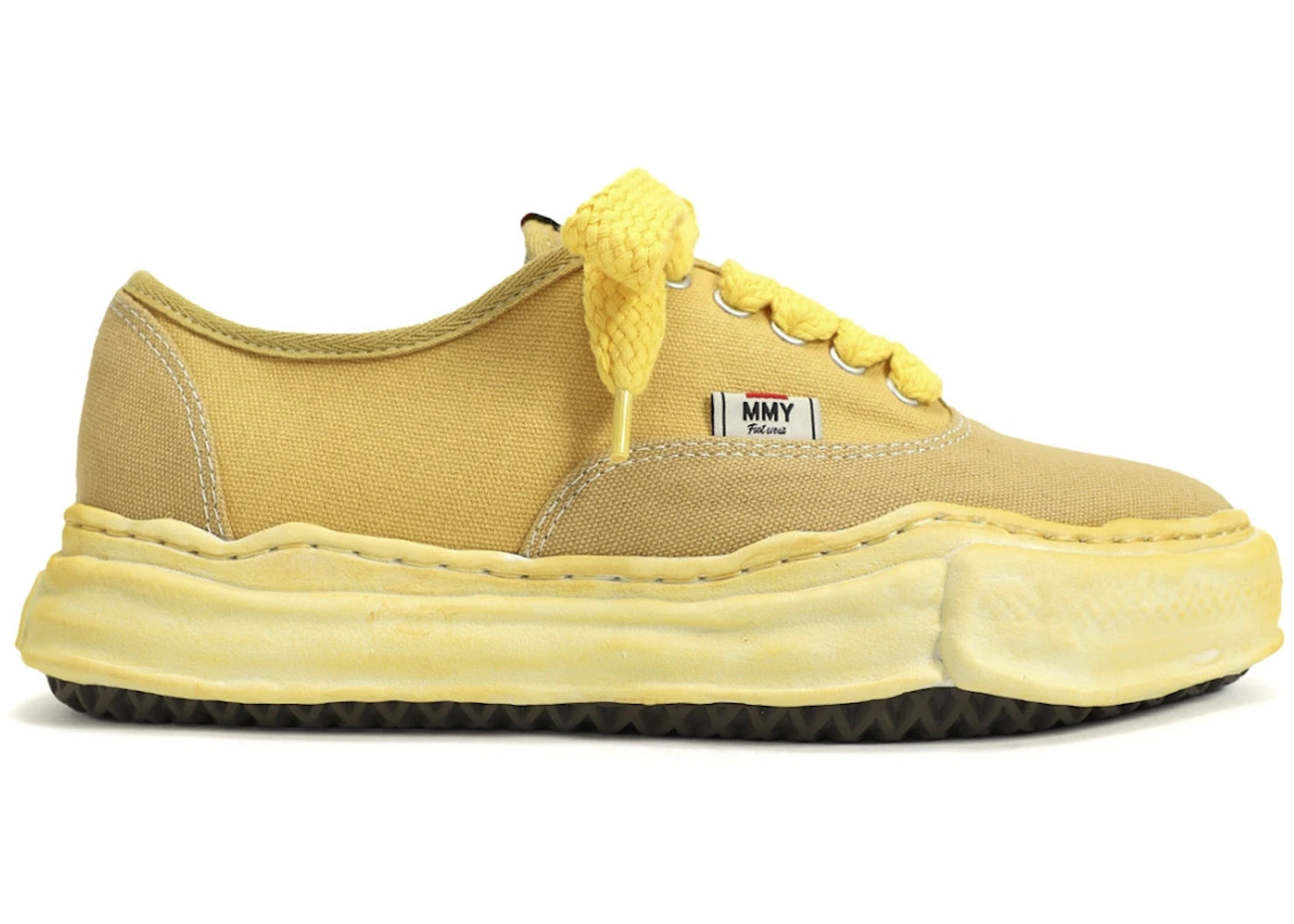 Maison Mihara Yasuhiro Baker Og Sole Over Dyed Canvas Low Yellow