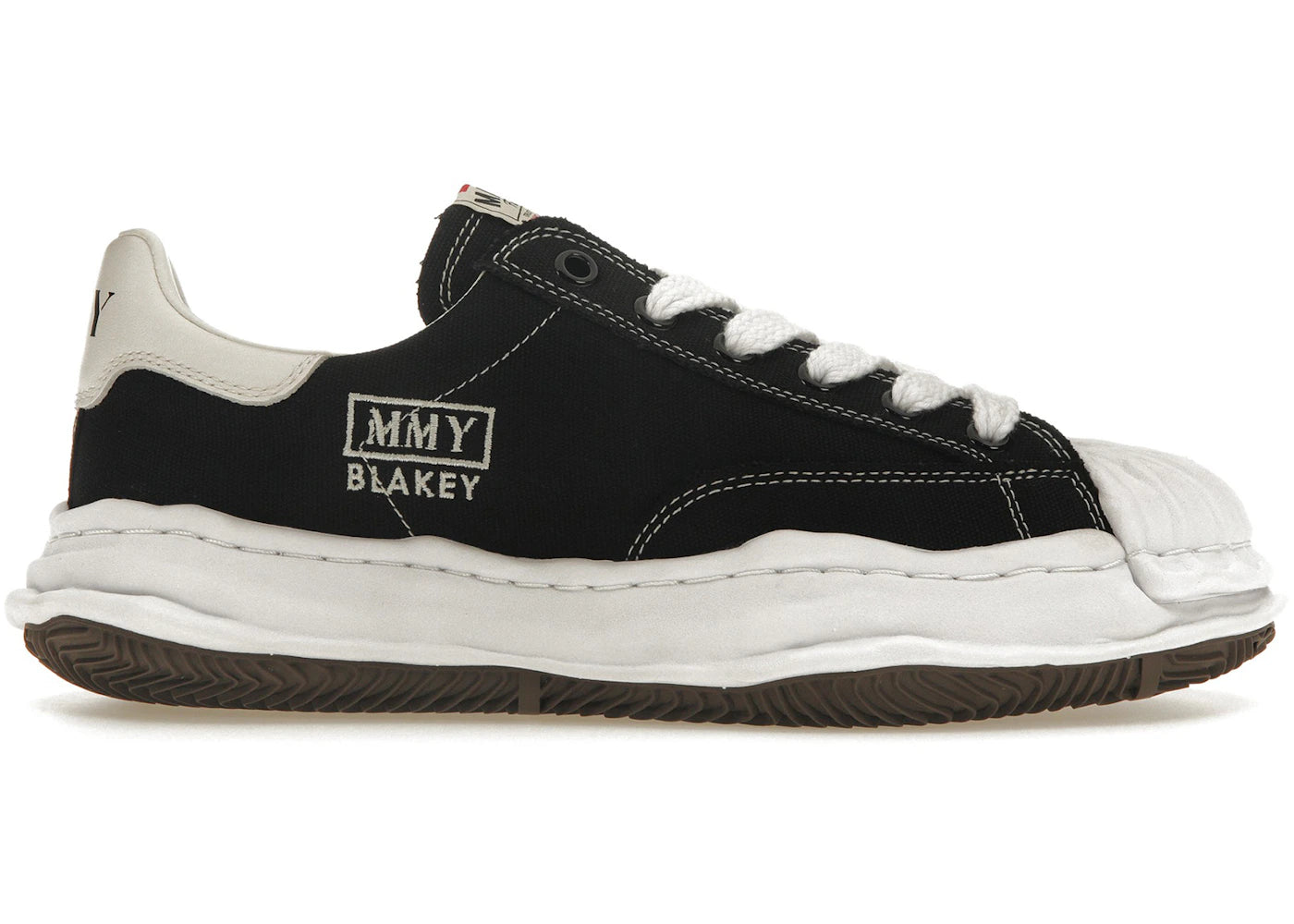 maison mihara yasuhiro blakey og sole canvas low black white