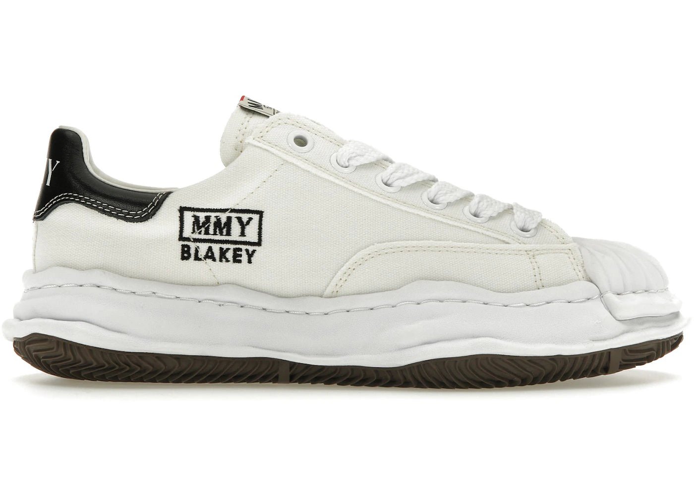 maison mihara yasuhiro blakey og sole canvas low white