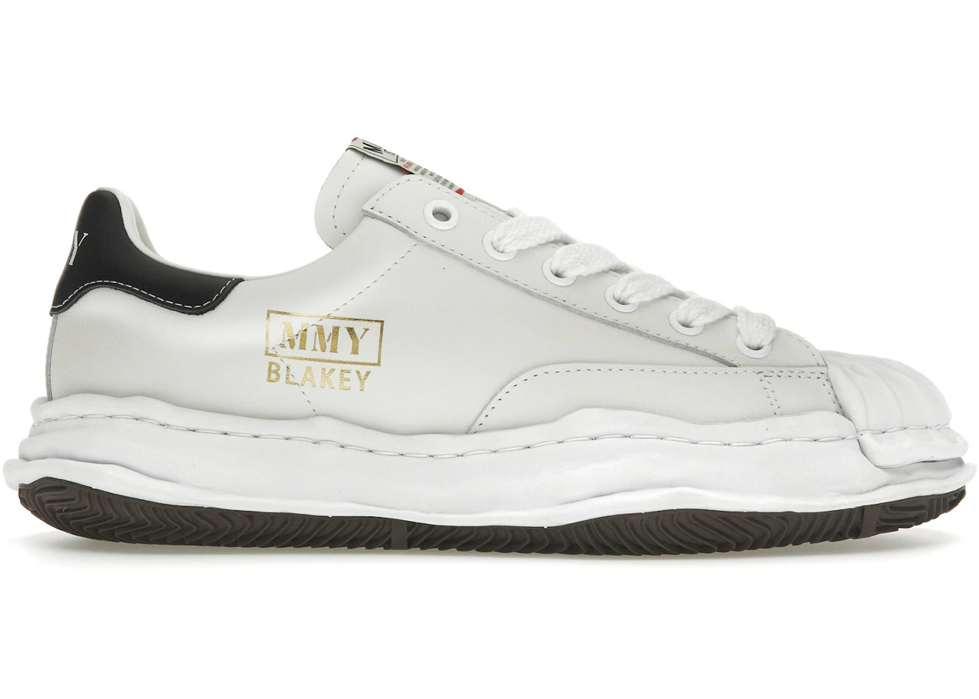maison mihara yasuhiro blakey og sole leather low white