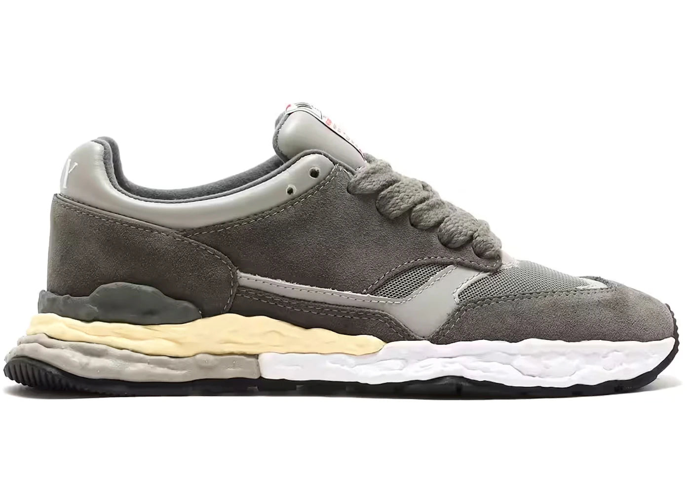 maison mihara yasuhiro george leather low grey dark grey