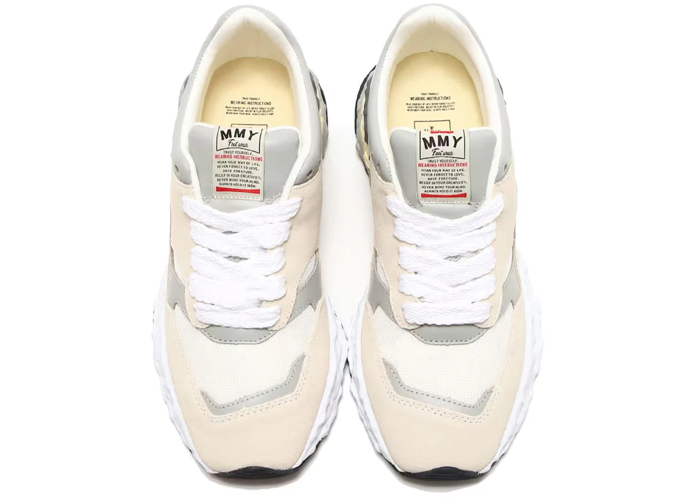 Maison Mihara Yasuhiro George Leather Low White Cream
