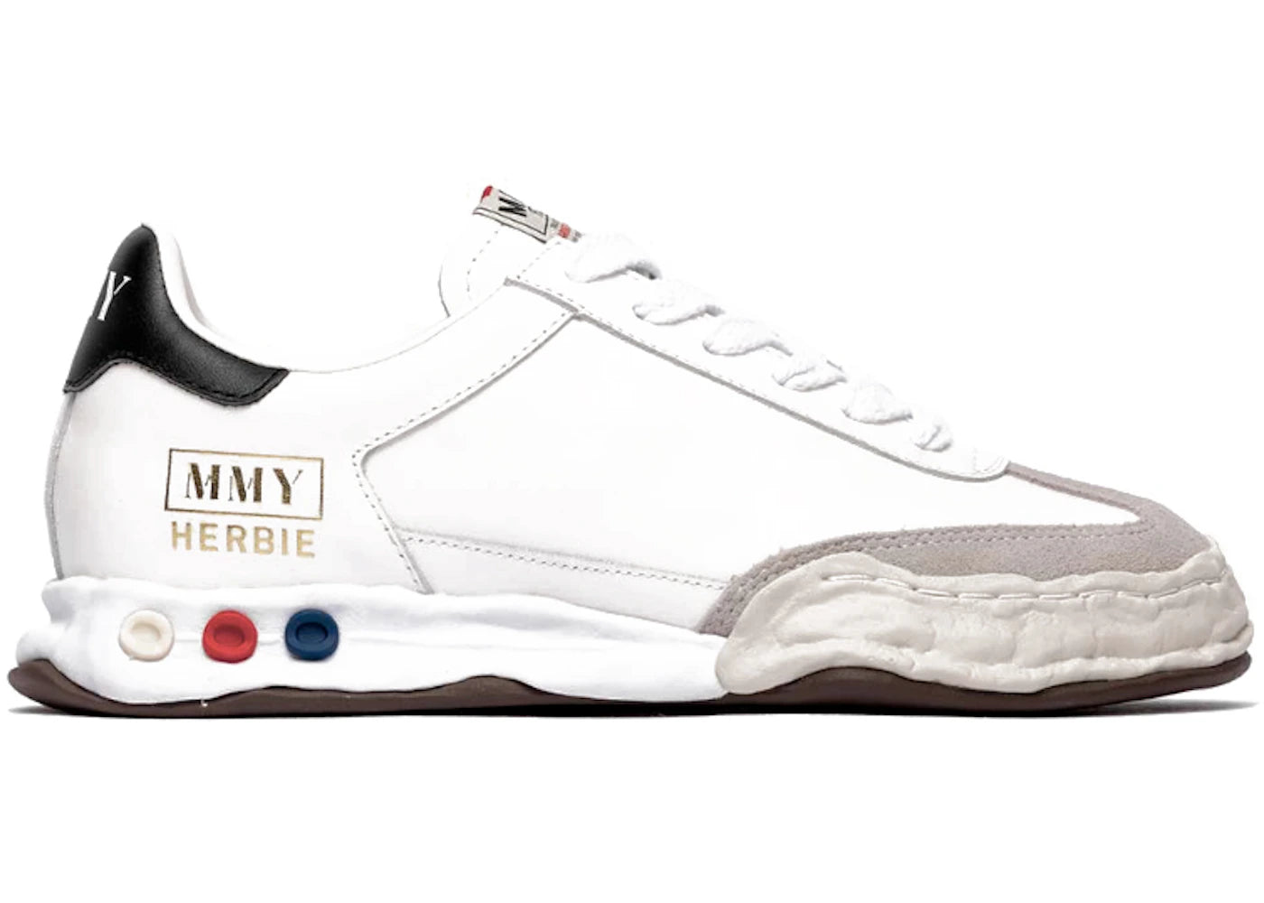 maison mihara yasuhiro herbie og sole leather low white