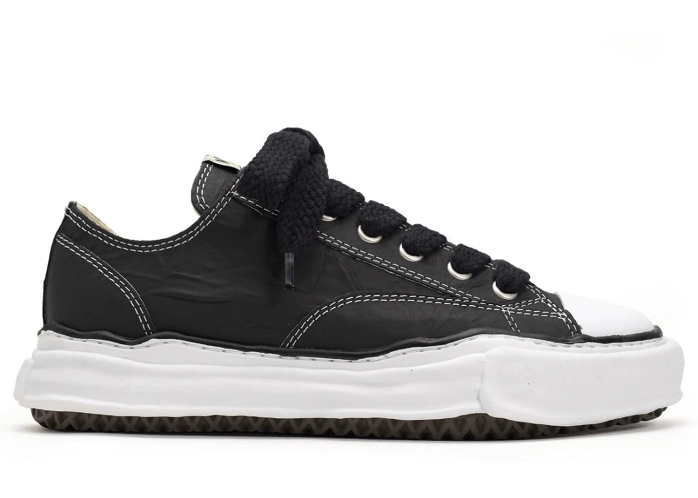 maison mihara yasuhiro peterson og sole pl leather low black