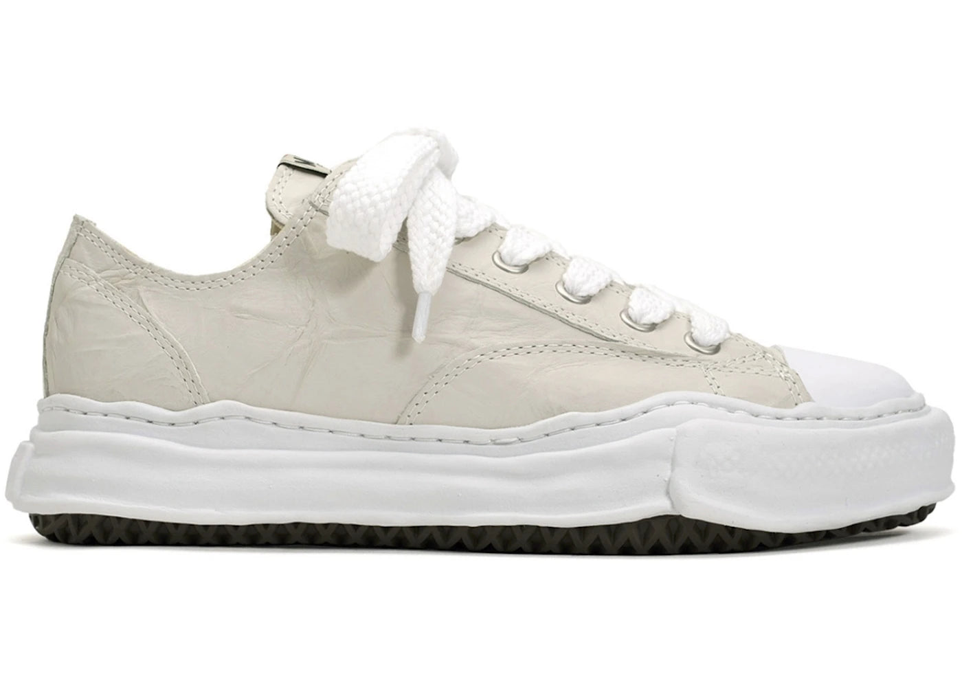 maison mihara yasuhiro peterson og sole pl leather low white