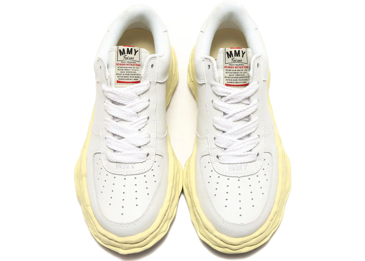 Maison Mihara Yasuhiro Wayne Leather Low White Cream Sole