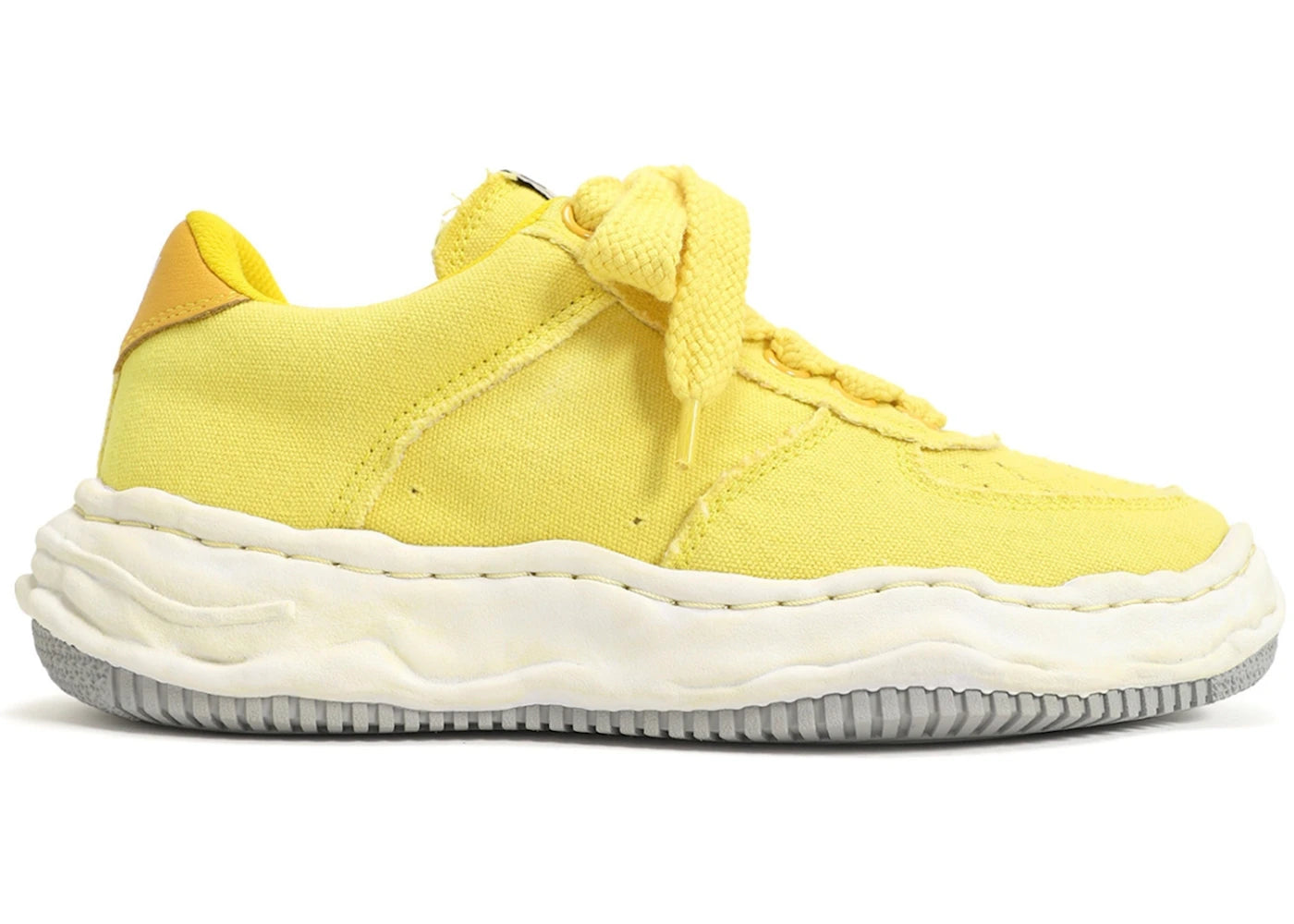 Maison Mihara Yasuhiro Wayne Og Sole Washed Canvas Low Yellow