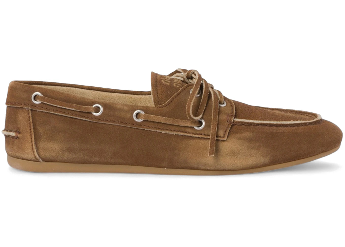 miu miu unlined suede loafers faded cinnamon (women's)
