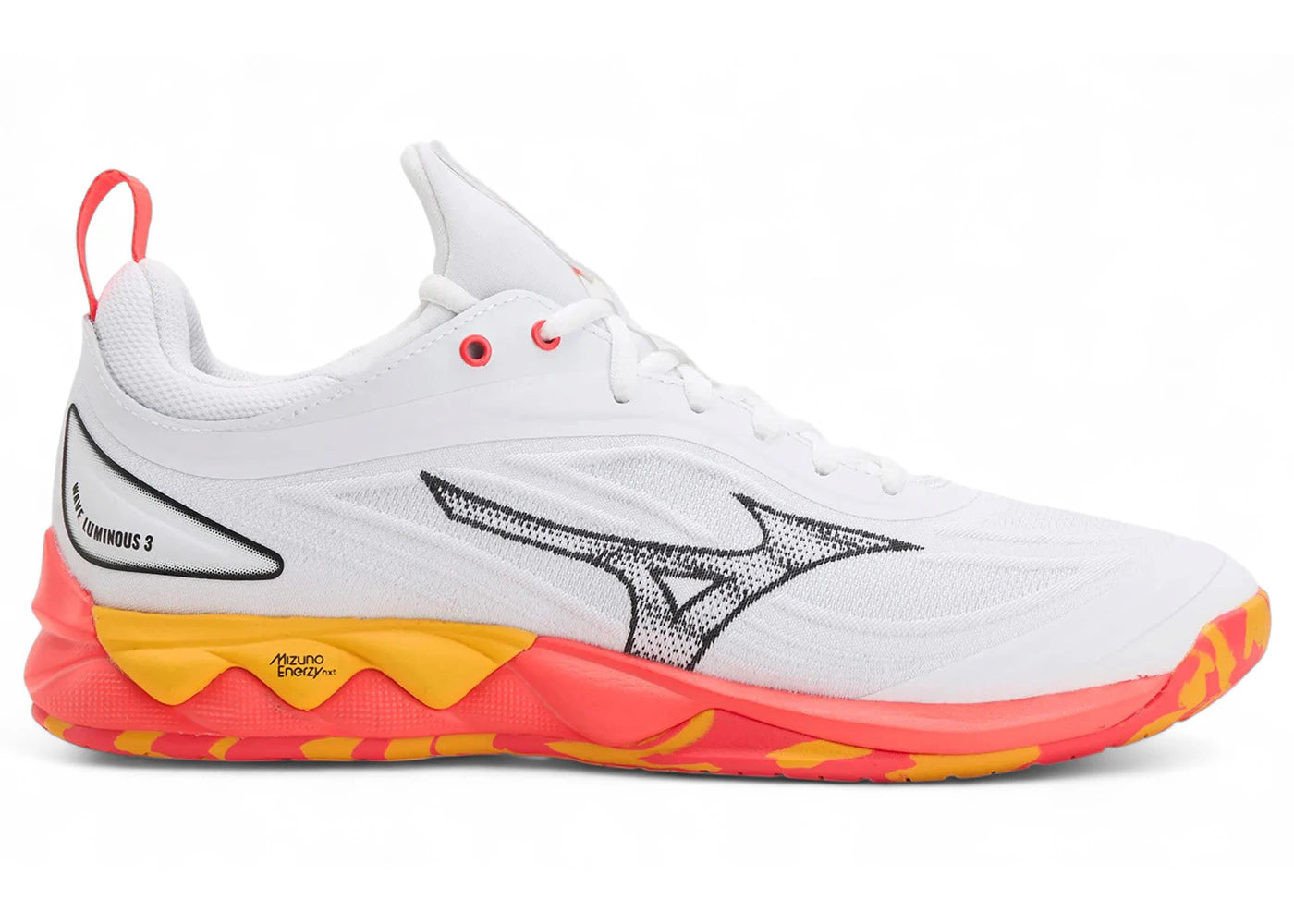 Mizuno Wave Luminous 3 White Fiery Coral 2 Citrus