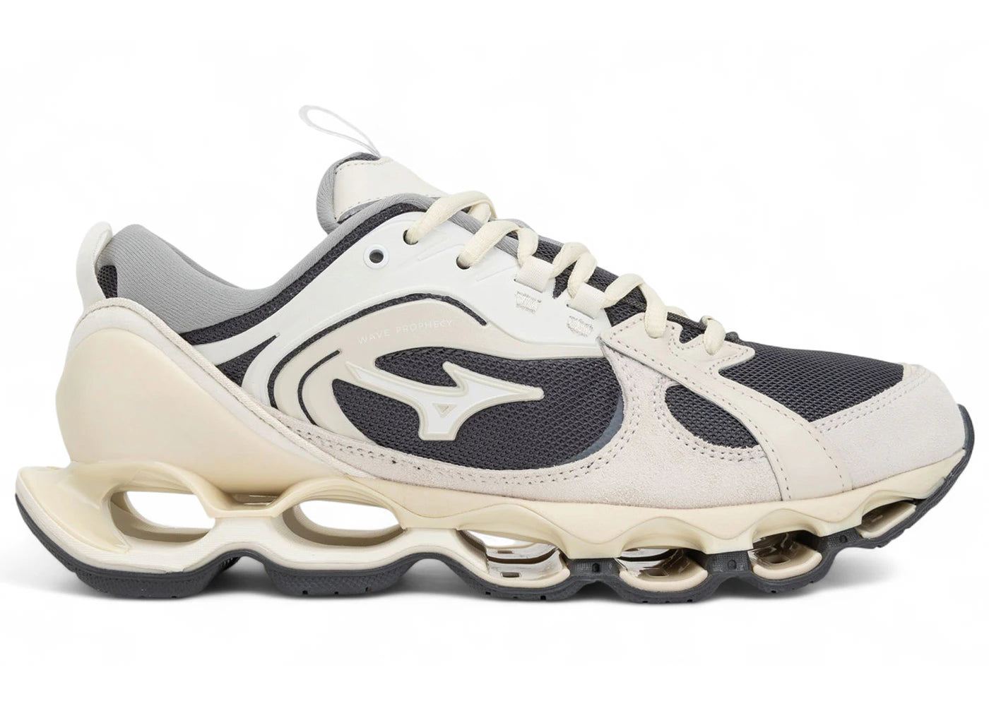 Mizuno Wave Prophecy Beta 2 Dark Shadow White Snow White