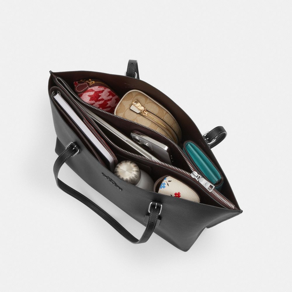 Coach Mollie Tote Bag Silver Chalk