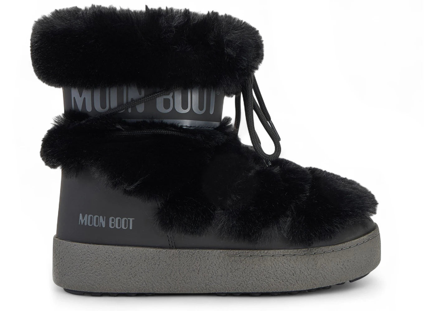 Moon Boot Ltrack Faux Fur Wp Black (Women'S)