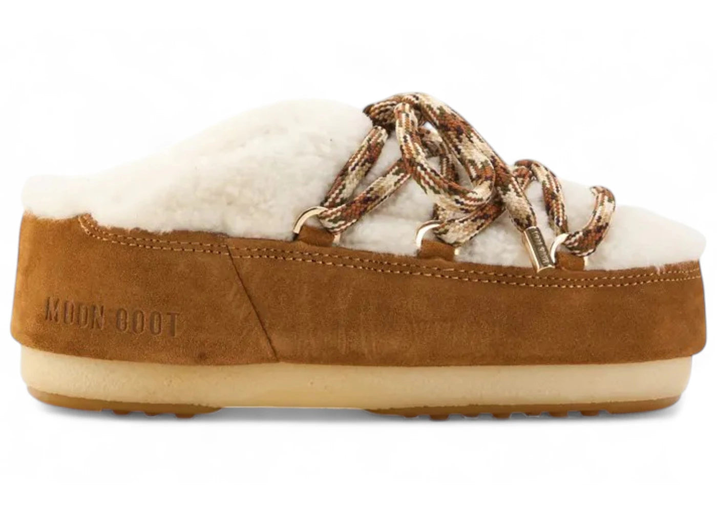 Moon Boot Mule Shearling Whisky Off White (Women'S)