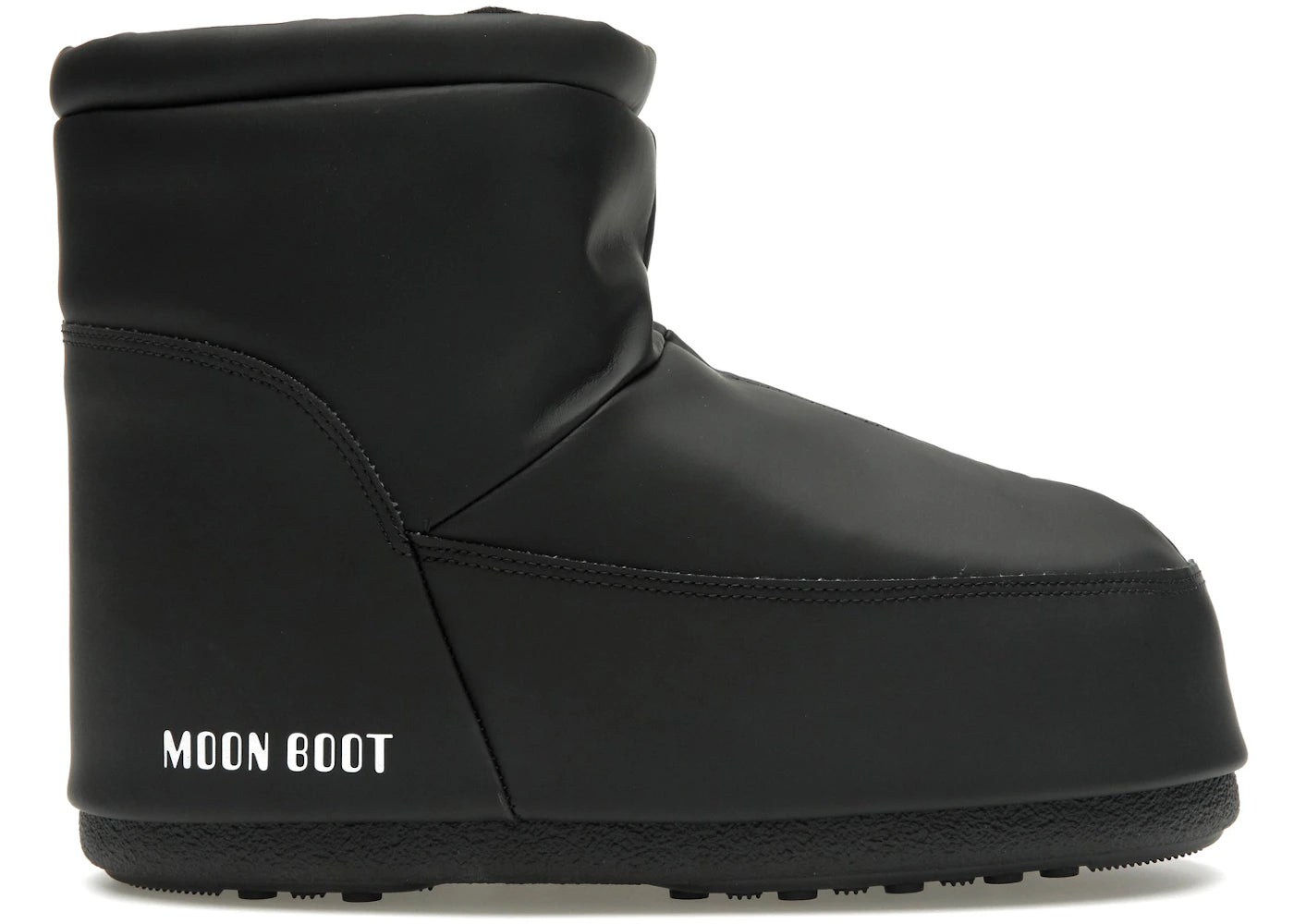 Moon Boot No Lace Rubber Boot Black