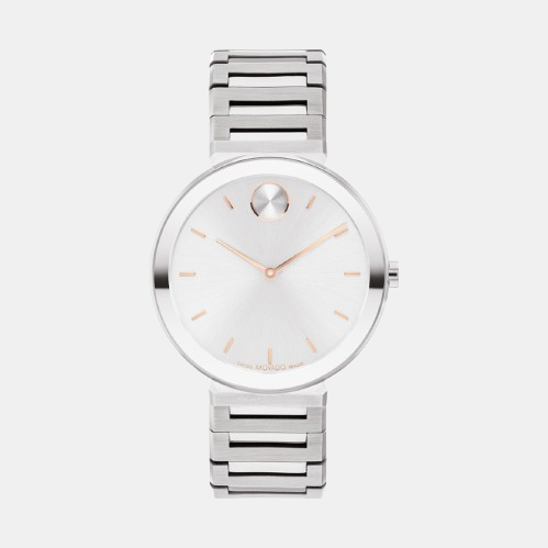 Movado Bold Horizon Women Quartz Silver Dial Analog Stainless Steel Watch 3601090