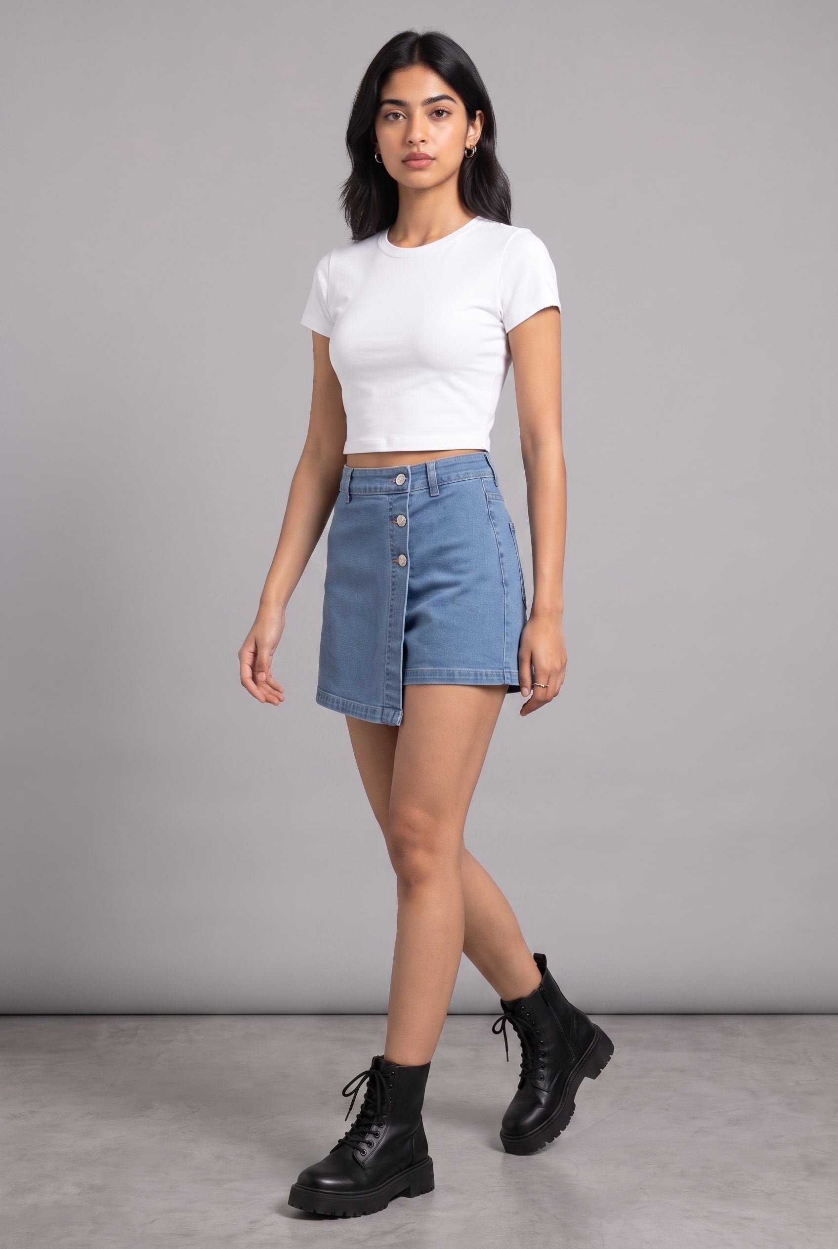 BLUE DENIM WOMEN'S SKORT