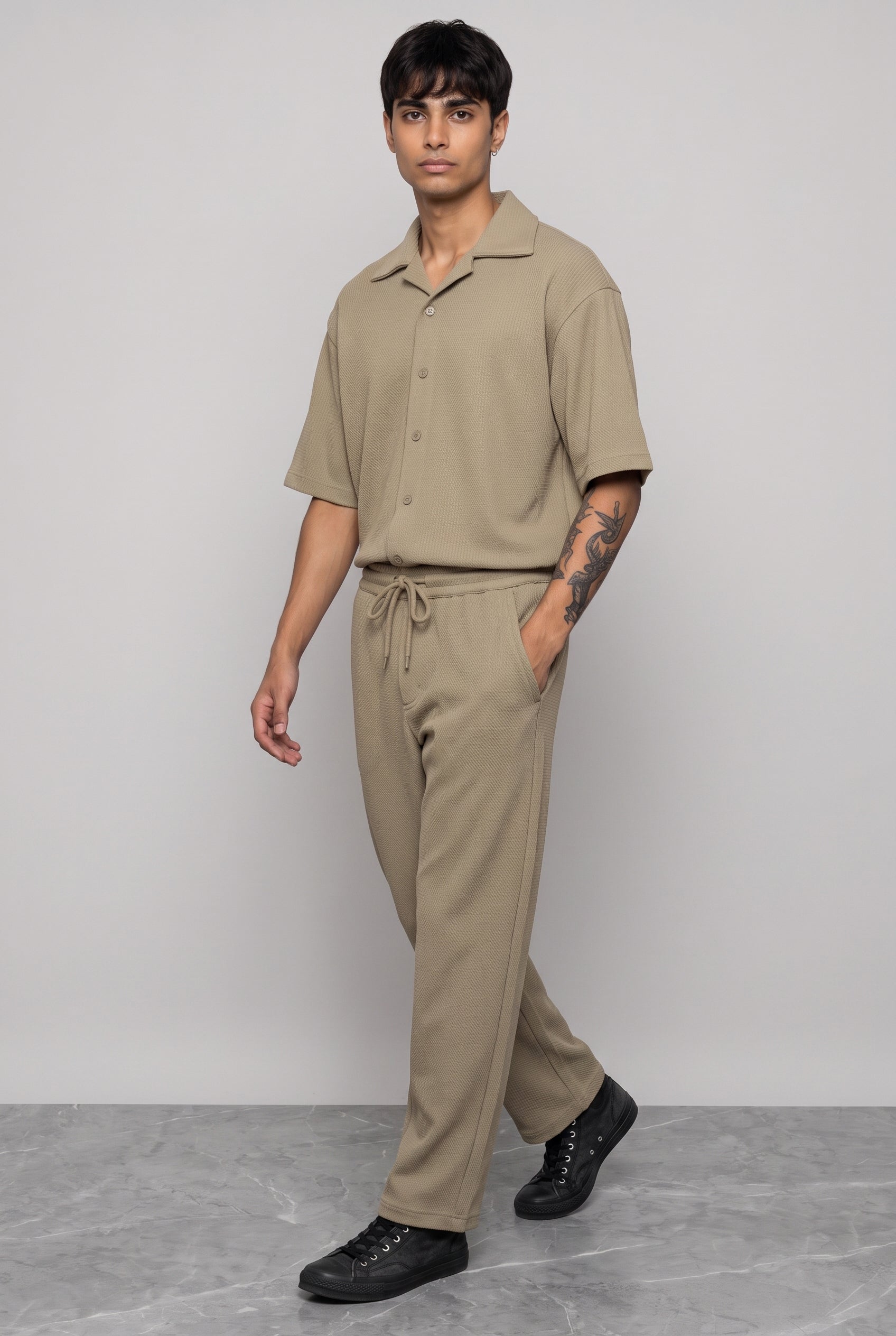 BEIGE CO-ORD SET MEN'S PANT