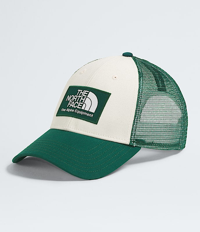 The North Face Mudder Trucker Hat TNF Black/TNF White/TNF Black TNF Camo Small Print Utility Brown/TNF Black Gravel TNF Black/TNF Medium Grey Heather Smokey Brown/Mocha Brow Shady Blue Hunter Green/White Dune Bark Mist/Burnt Umber BLUE ECLIPSE/SPACE