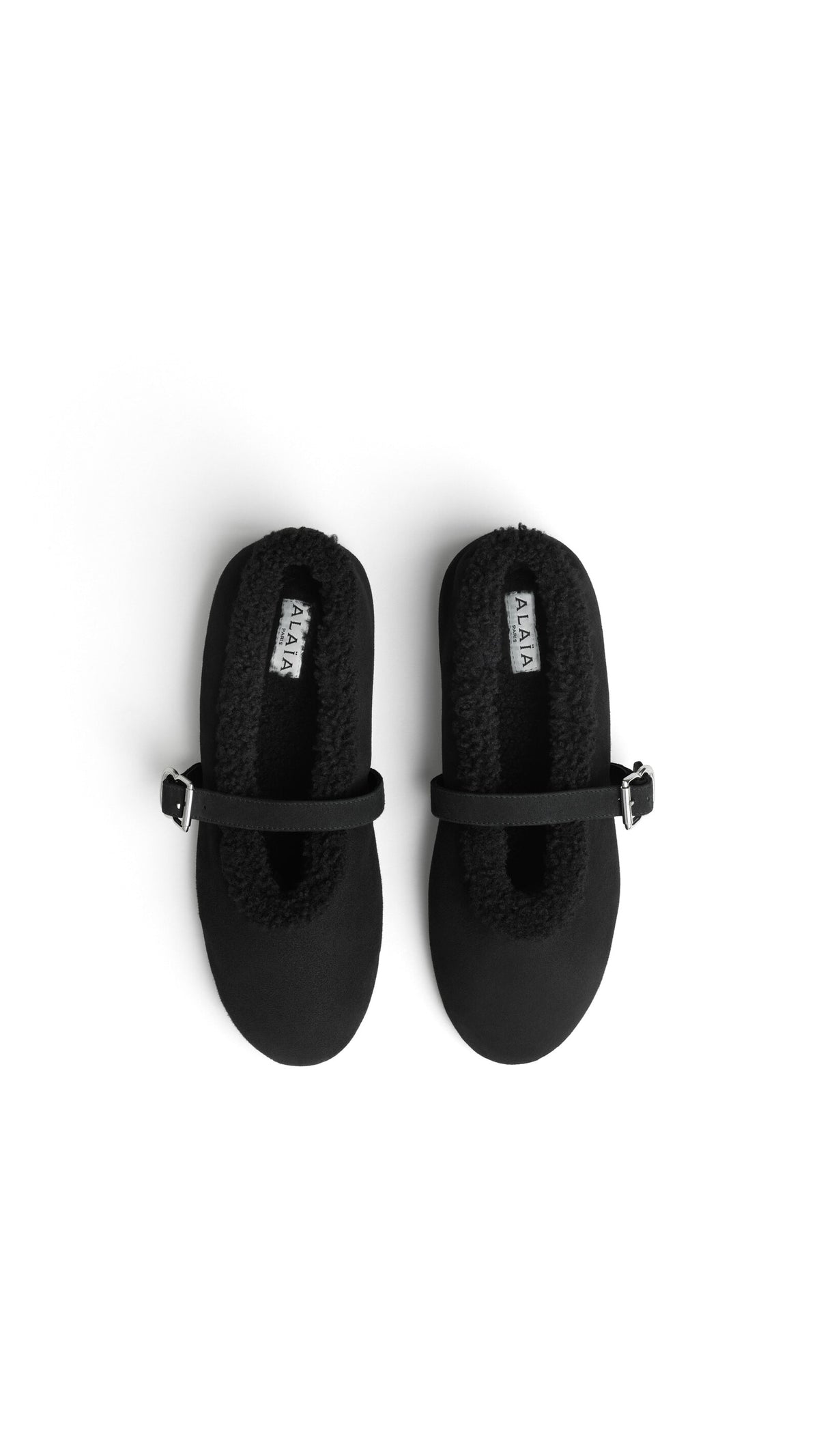 Alaïa Ballet Flats In Merino Shearling