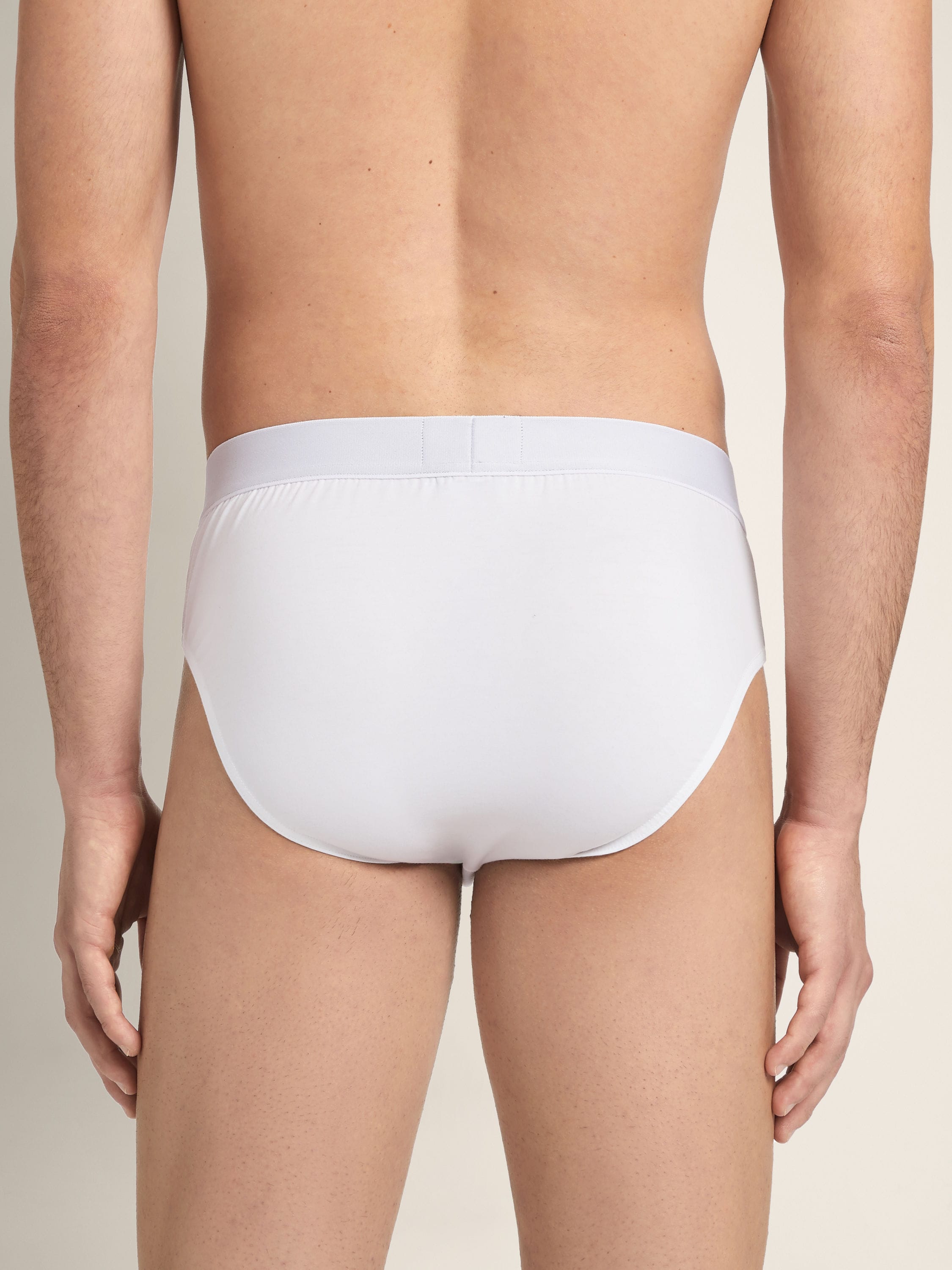 Zegna White Stretch Cotton Midi Brief