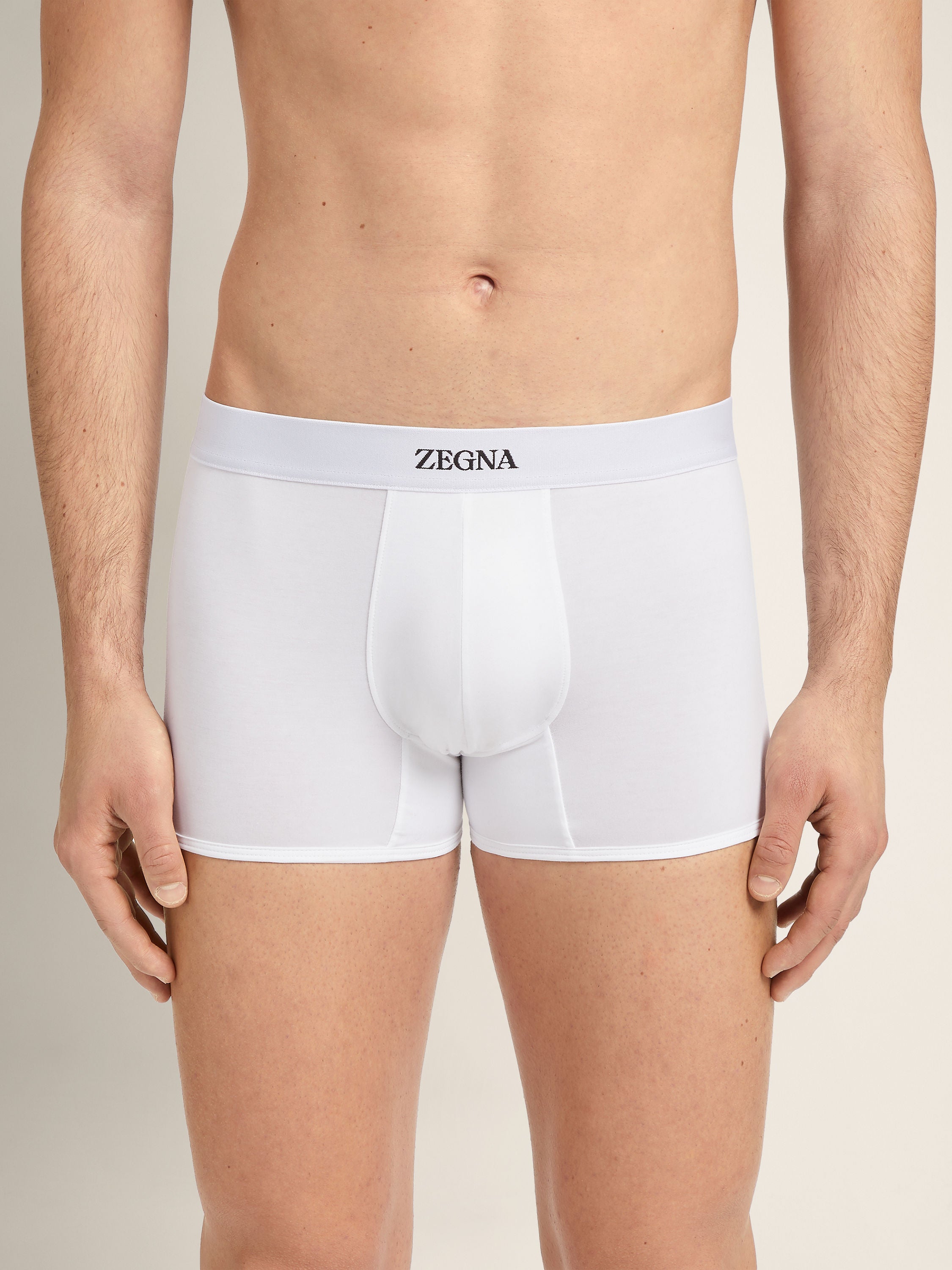 Zegna White Cotton Trunks