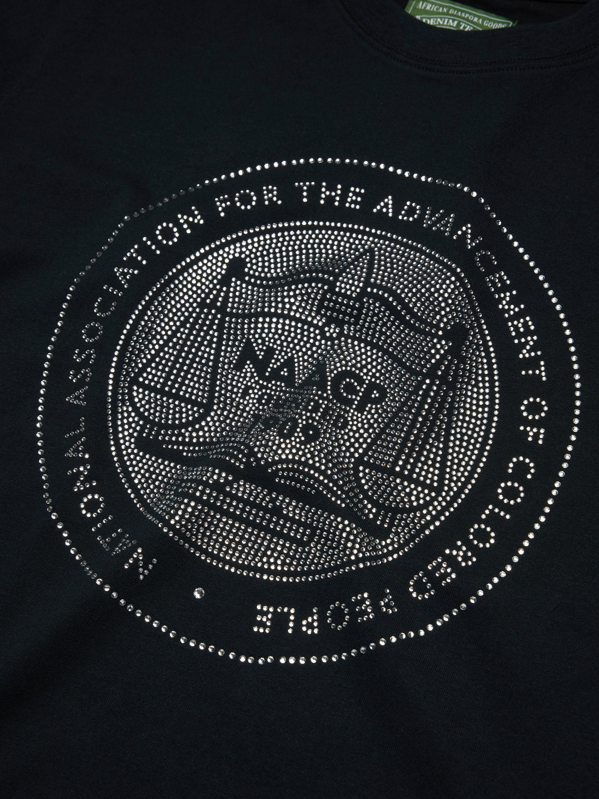 Denim Tears Naacp André Leon Talley Rhinestone Tee Black