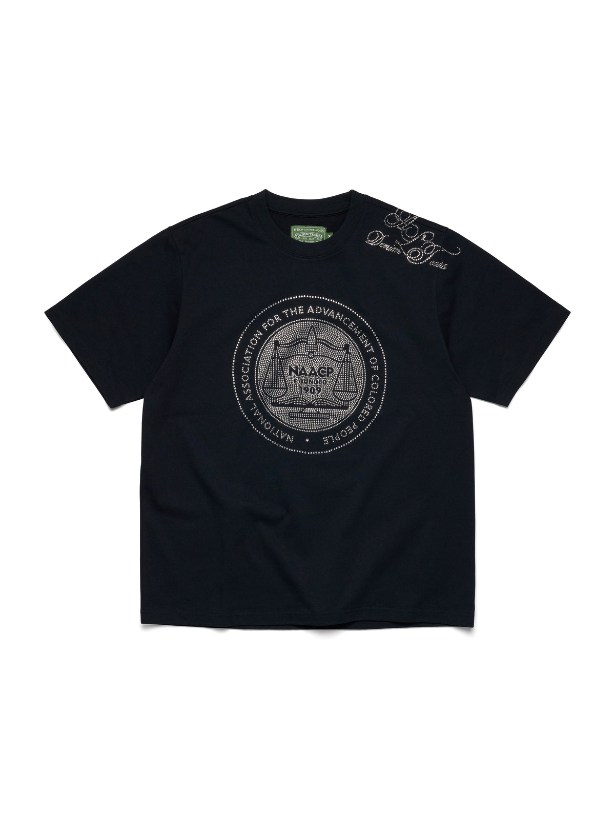 Denim Tears Naacp André Leon Talley Rhinestone Tee Black