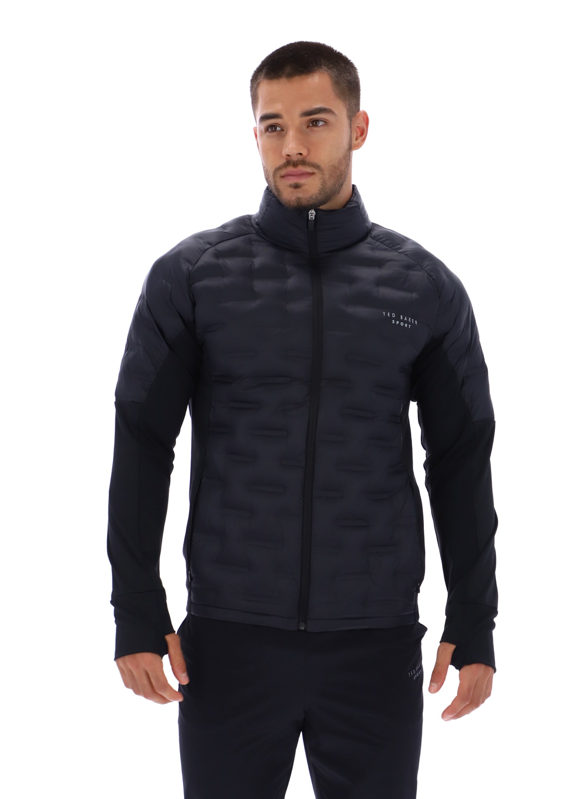 Ted Baker Nathan Padded Hybrid Zipup Running Jacket