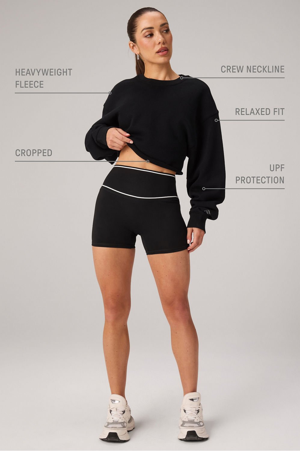 Fabletics Heavy Terry Cropped Pullover