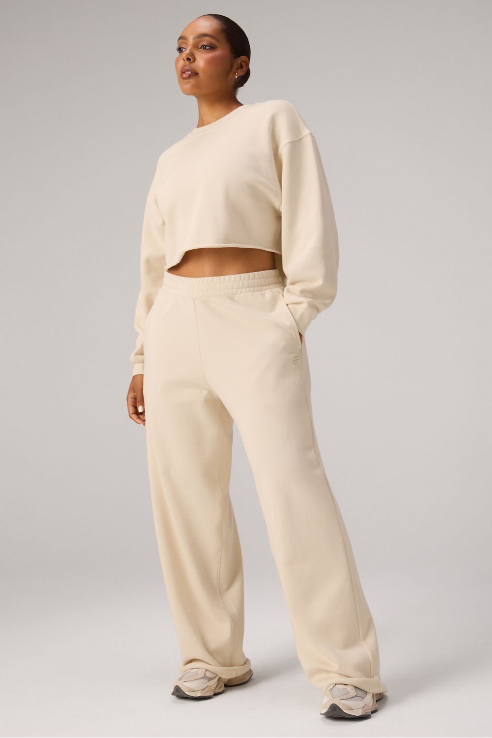 Fabletics Heavy Terry Cropped Pullover