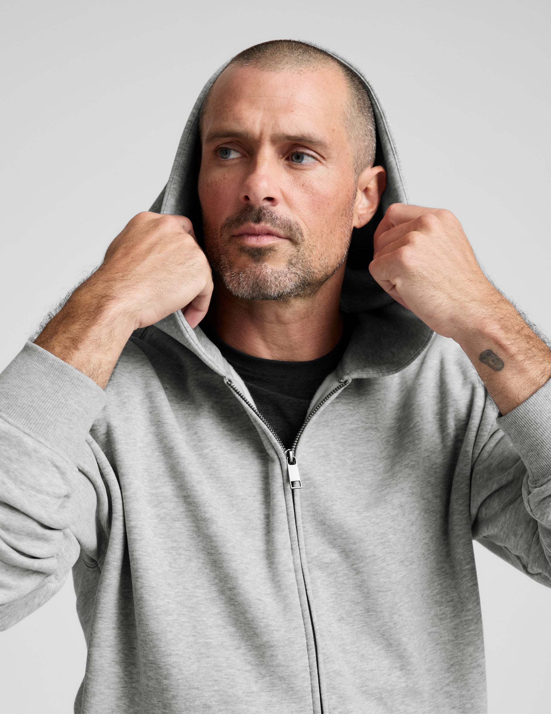 Beyond Yoga LuxeFleece Mens Full Zip Hoodie